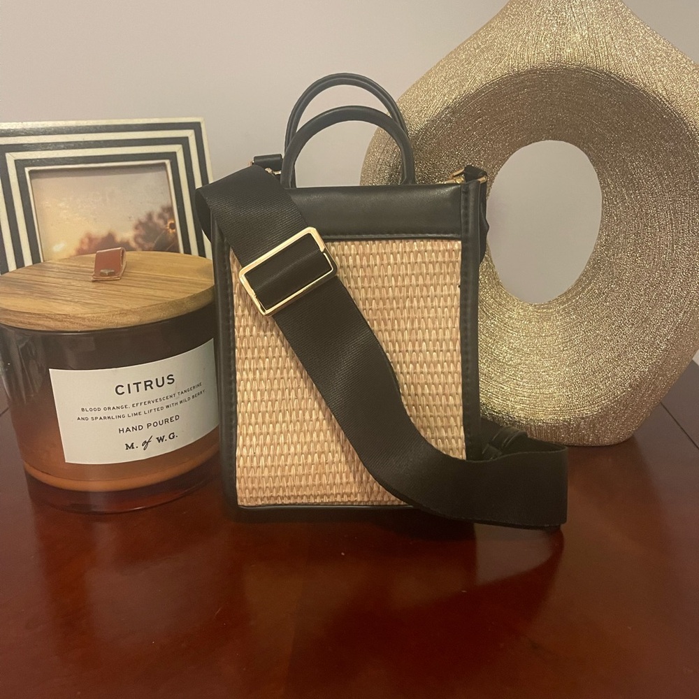 Woven cross-body bag